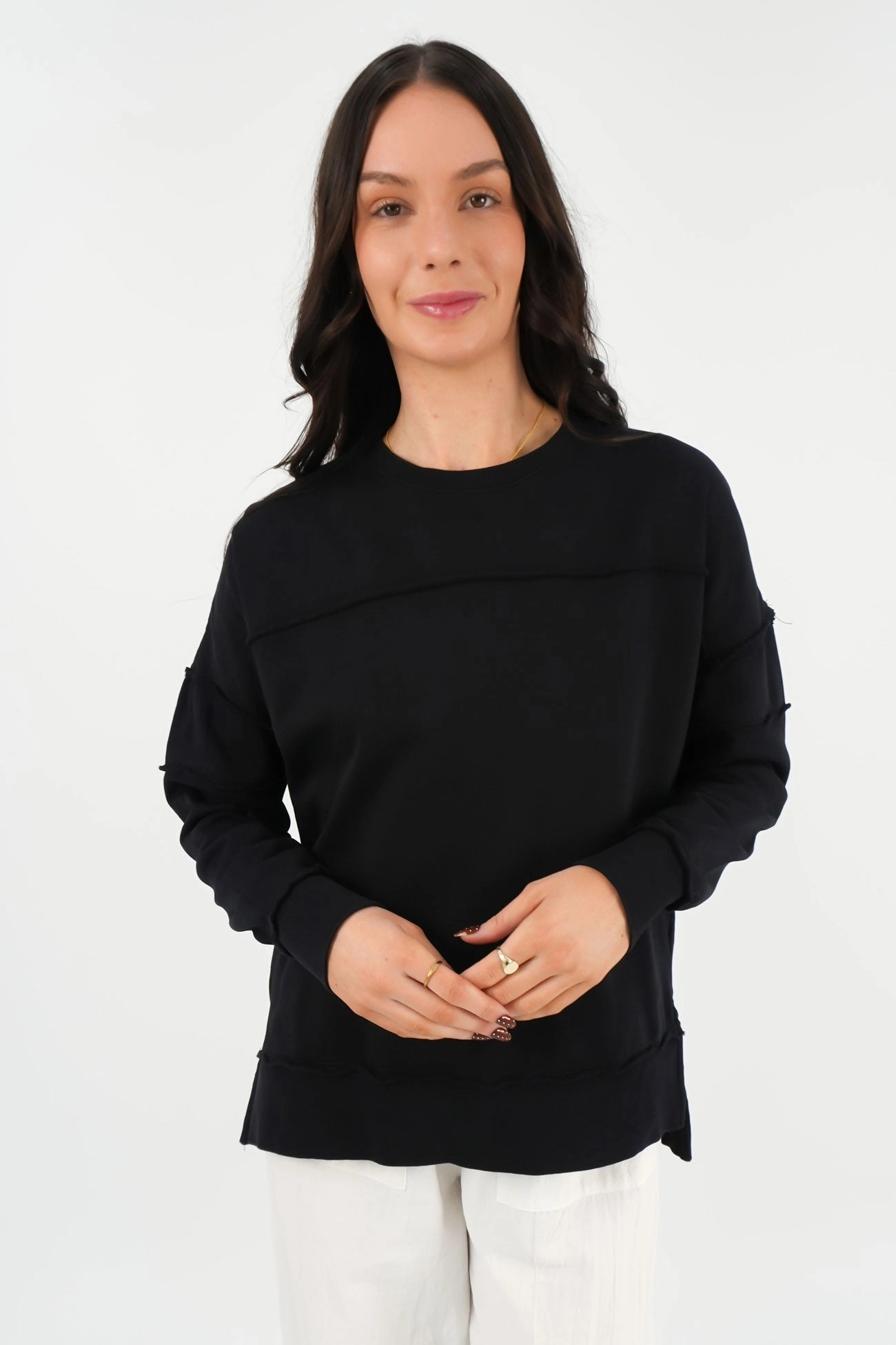 Jayne Throw On Fleece Black sale fashion