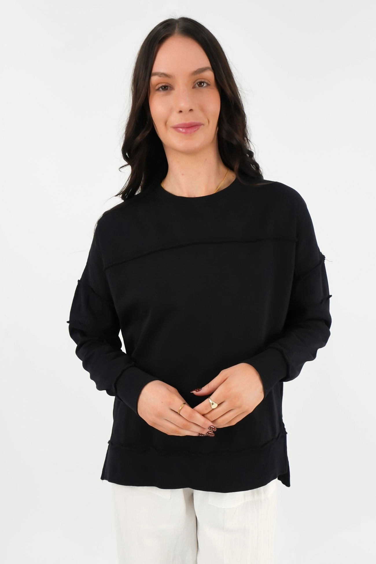 Jayne Throw On Fleece Black sale fashion