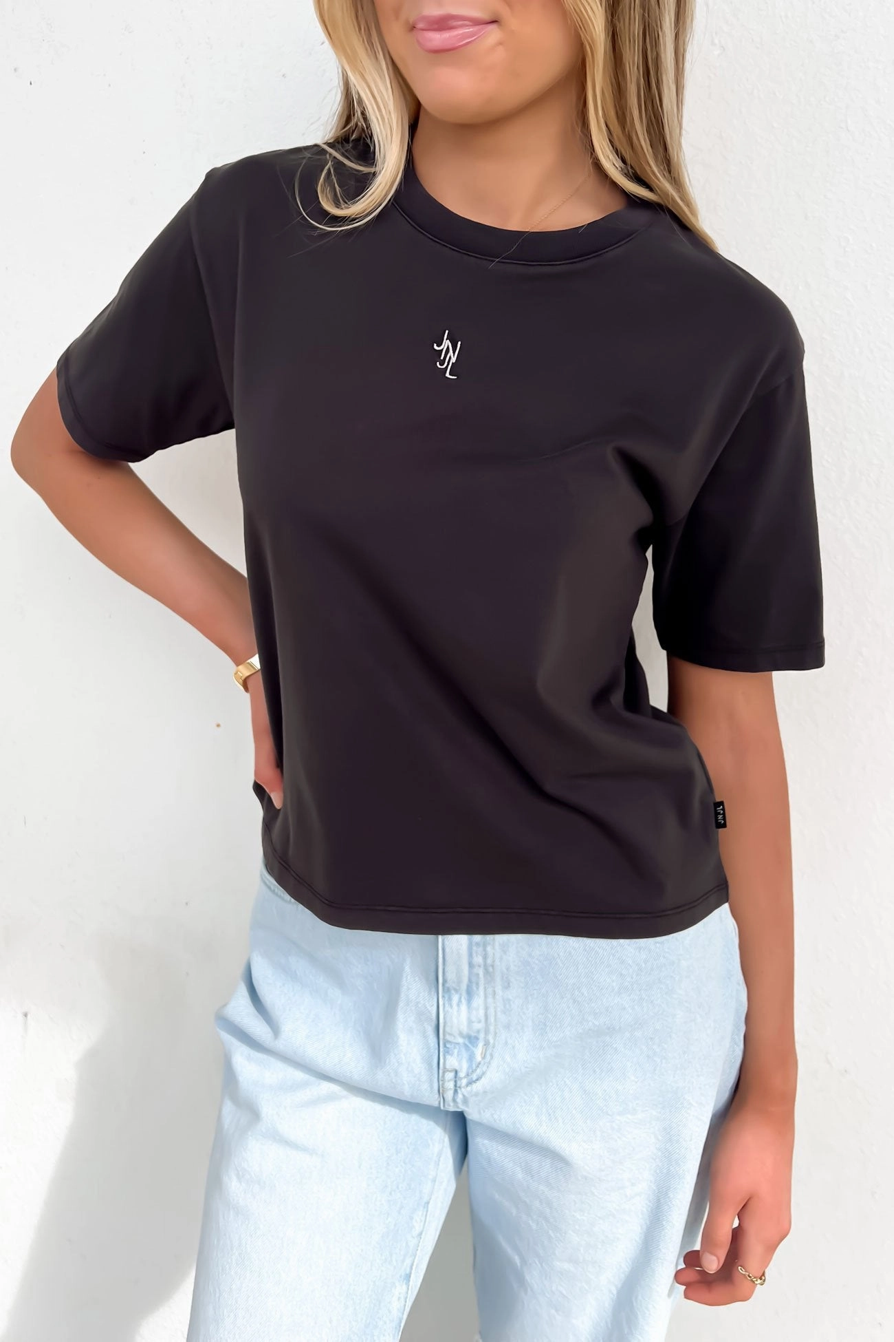 JNJL Core Tee Washed Black sale poster