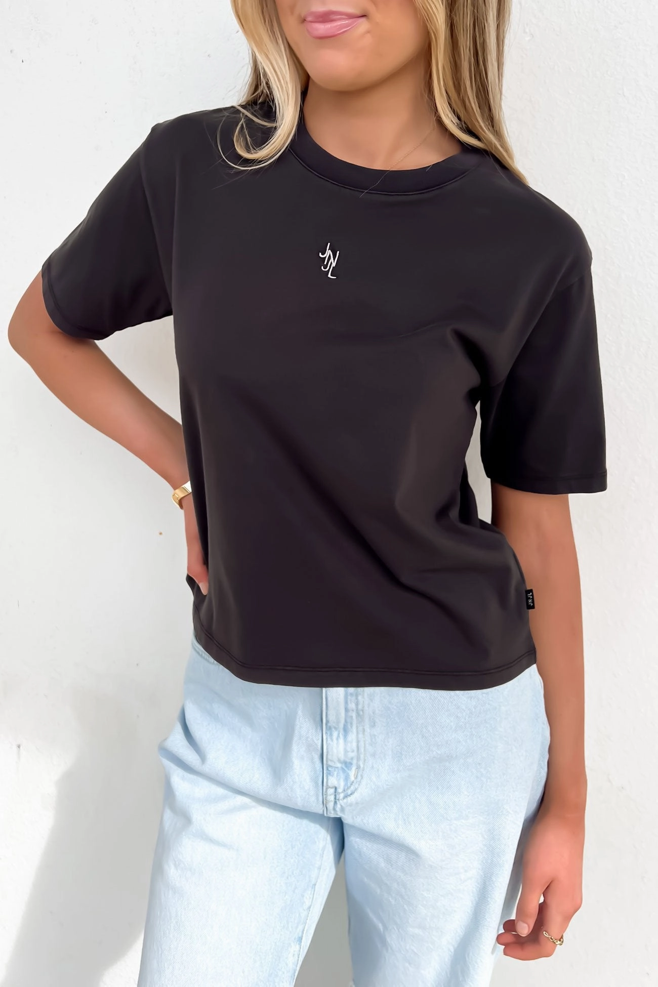 JNJL Core Tee Washed Black sale poster