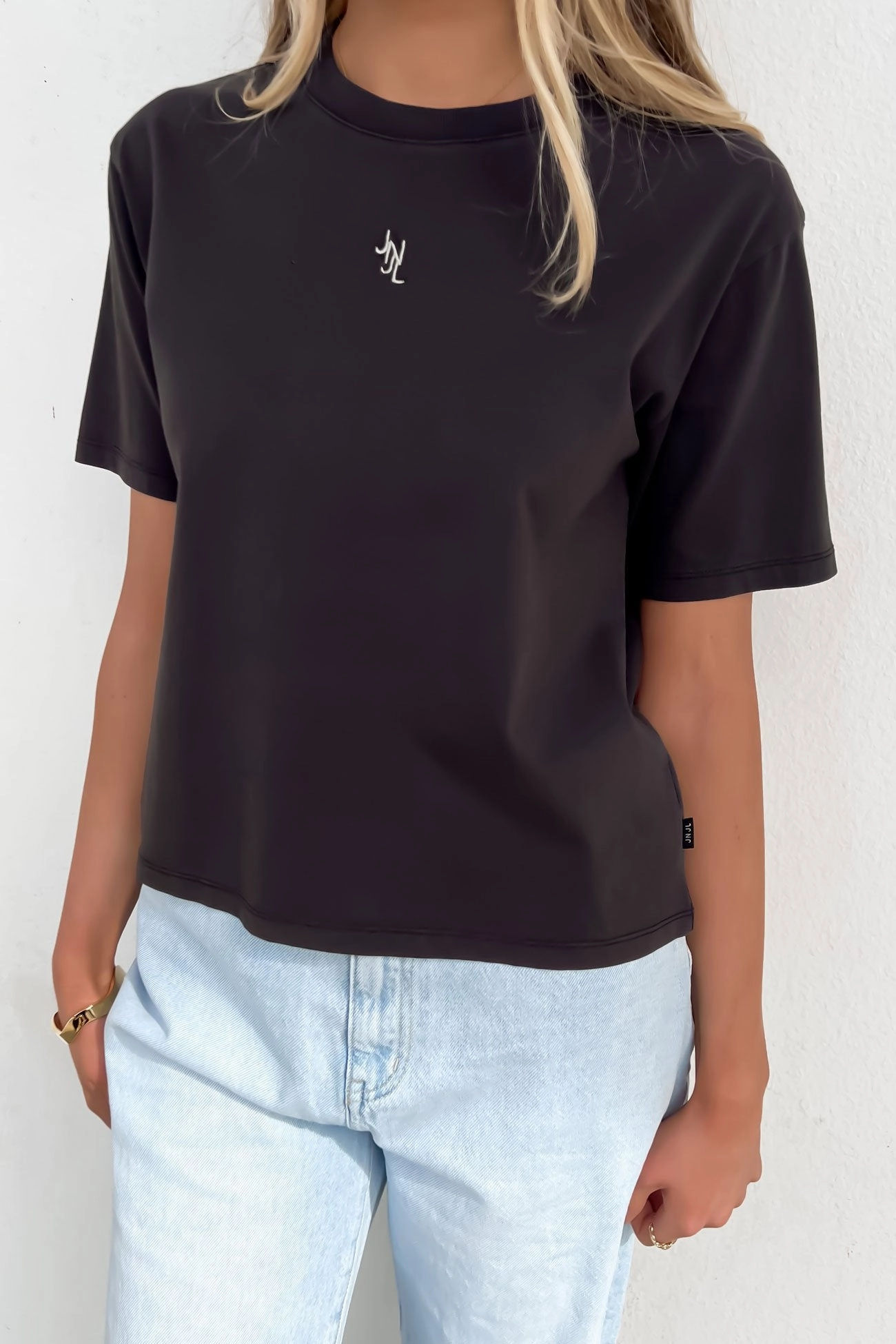 JNJL Core Tee Washed Black sale poster
