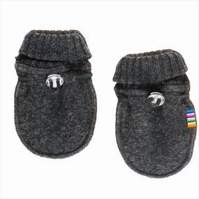 Joha Mittens Wool Grey Statement Hem