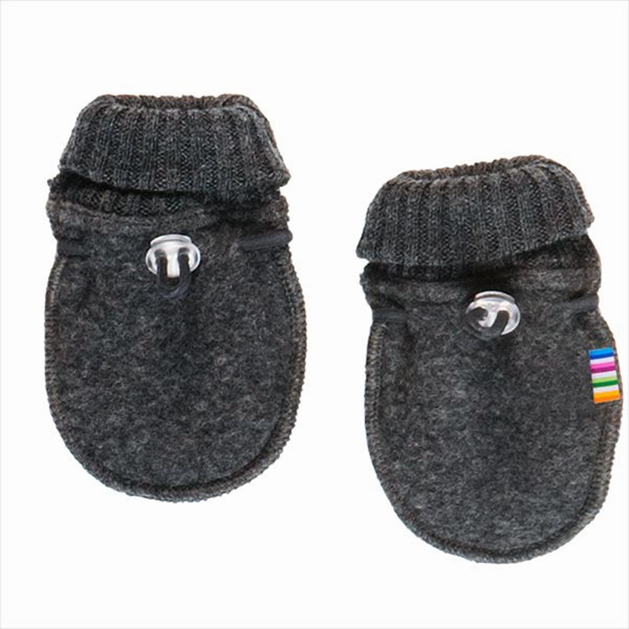 Joha Mittens Wool Grey Statement Hem