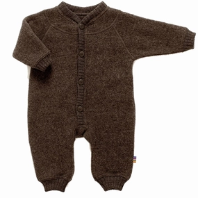 Joha Wool Dark Bark Overalls Pocket Oversized