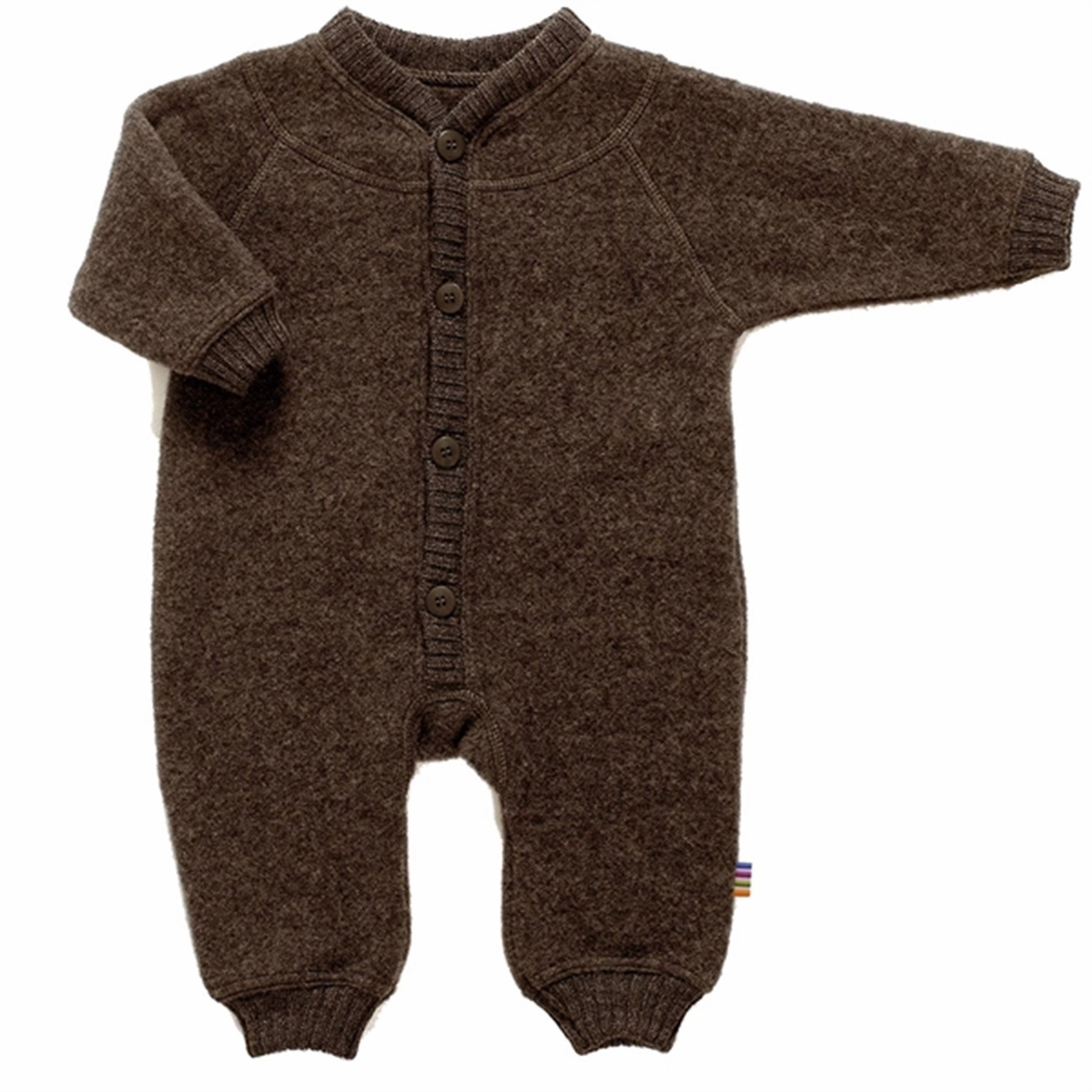 Joha Wool Dark Bark Overalls Pocket Oversized