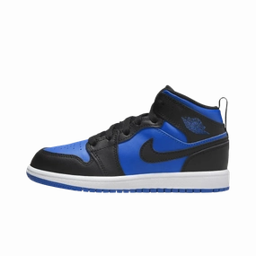 Jordan 1 Mid Black Royal Blue (PS) Sartorial excellence Luxury leather