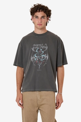 joules sale Bitter End Box Fit Oversize Short Tee Merch Black upcoming sale on amazon