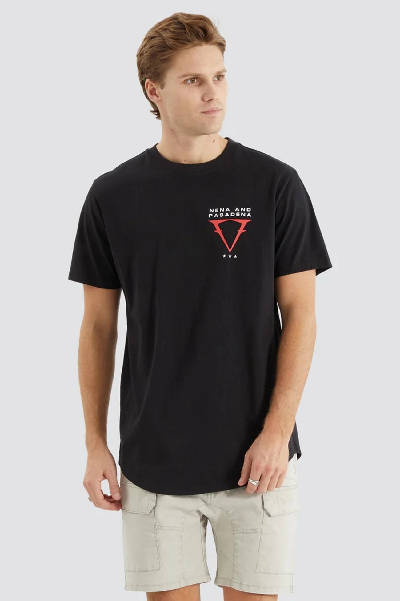 joules sale Data Dual Curved Tee Jet Black sale new balance