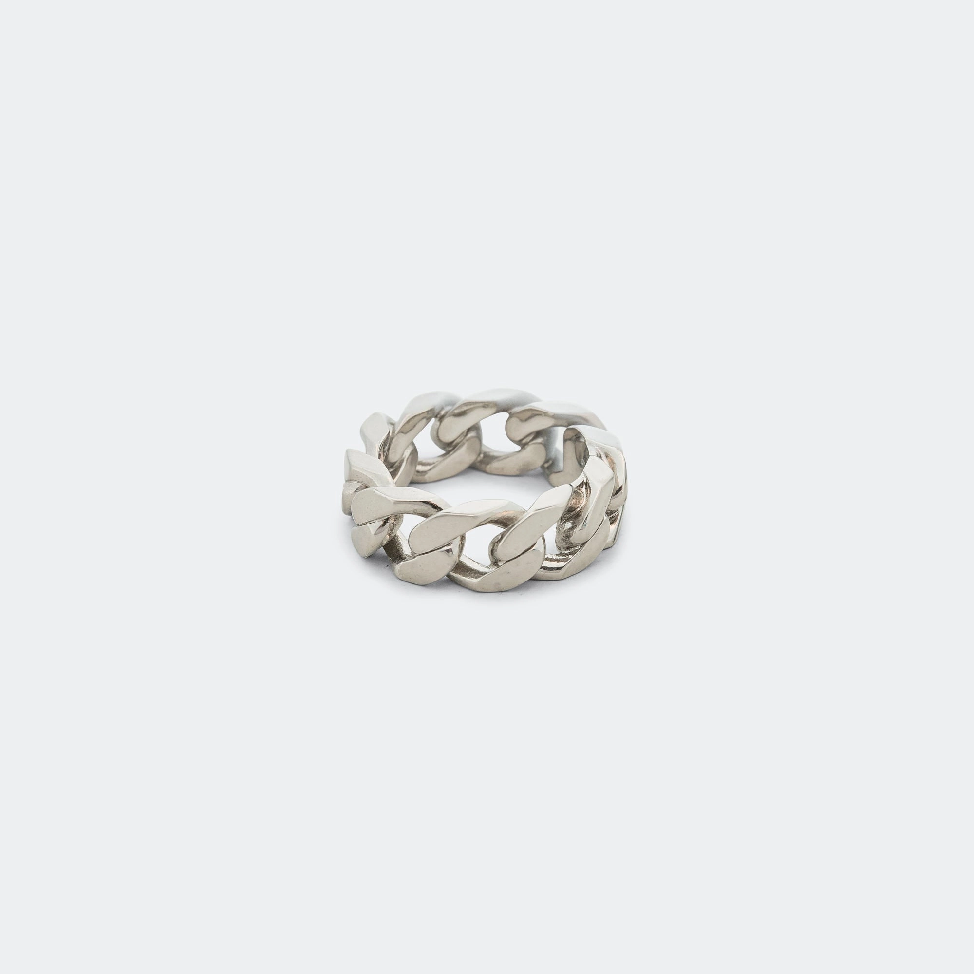 kantagiri new arrivals Minimal Logo Curb Ring - Silver Toned Brass new arrival bathu sneakers