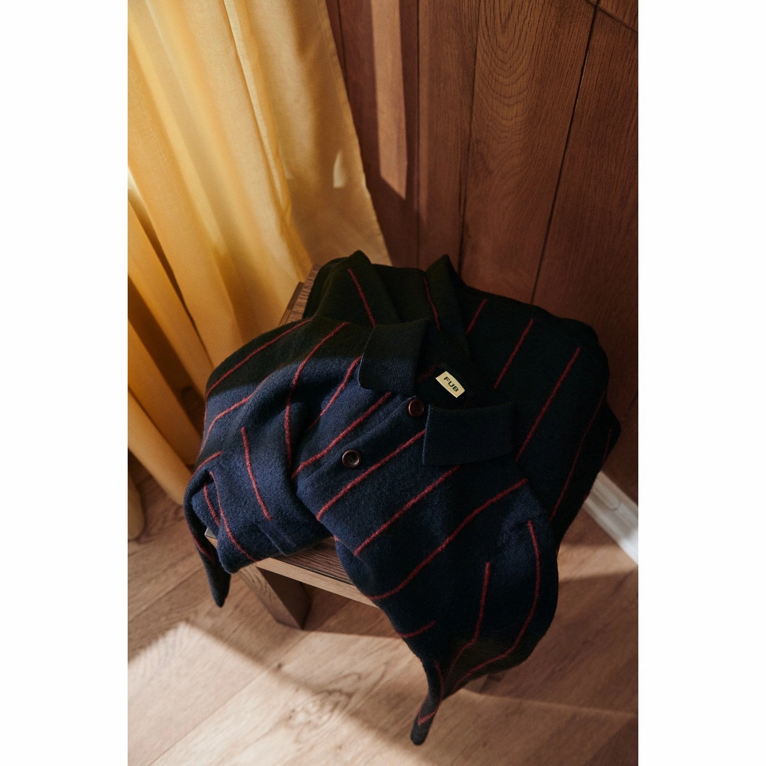 Knit FUB Dark Navy Felted Coat