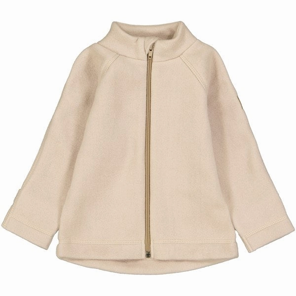 Knit Mikk-Line Cotton Fleece Jacket Warm Taupe Desirable