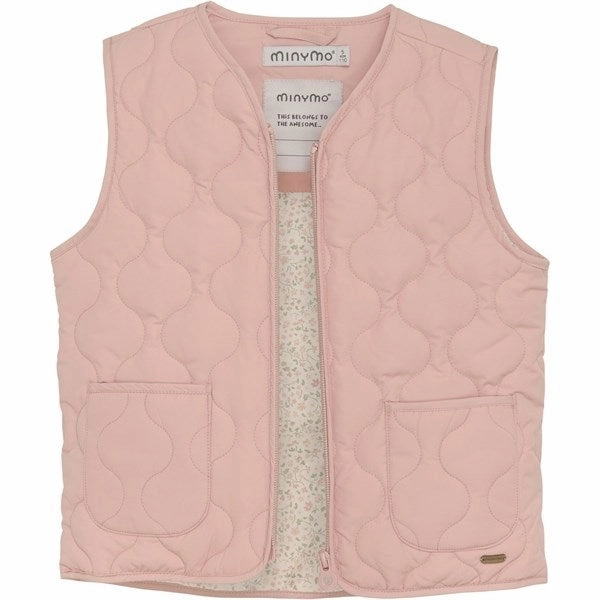 Knit Minymo Peach Beige Vest Quiltet