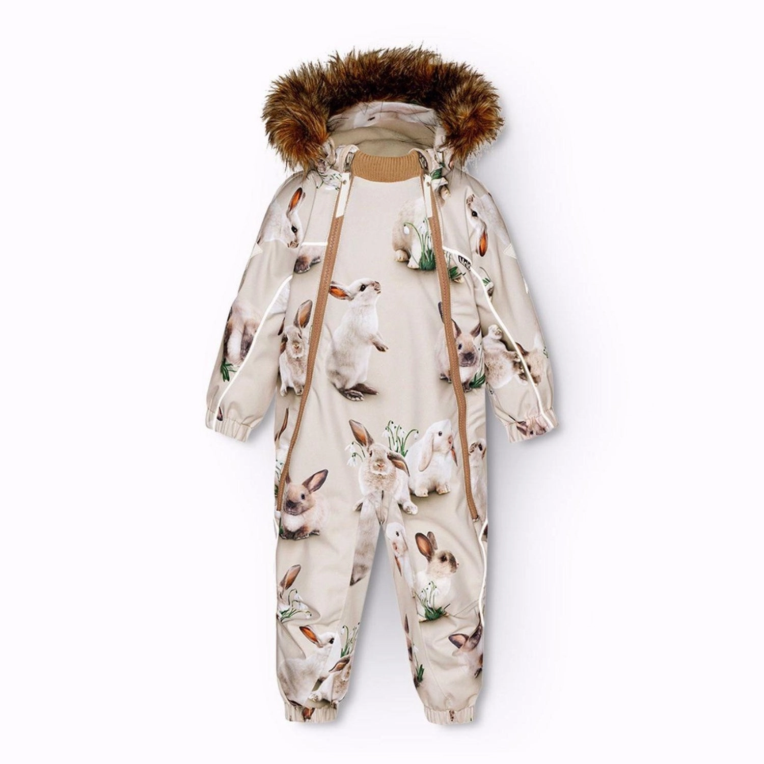 Knit Molo Winter Rabbits Pyxis Fur Snowsuit Ruffle