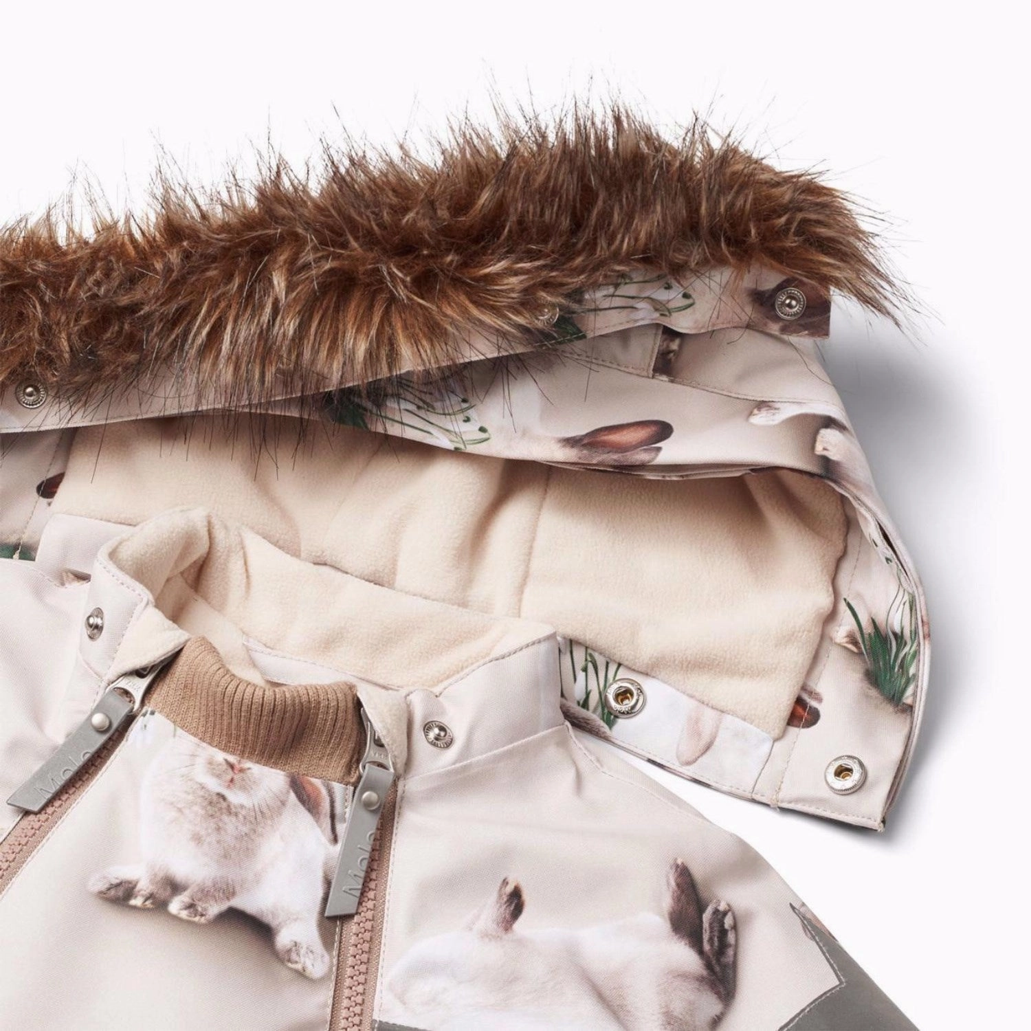Knit Molo Winter Rabbits Pyxis Fur Snowsuit