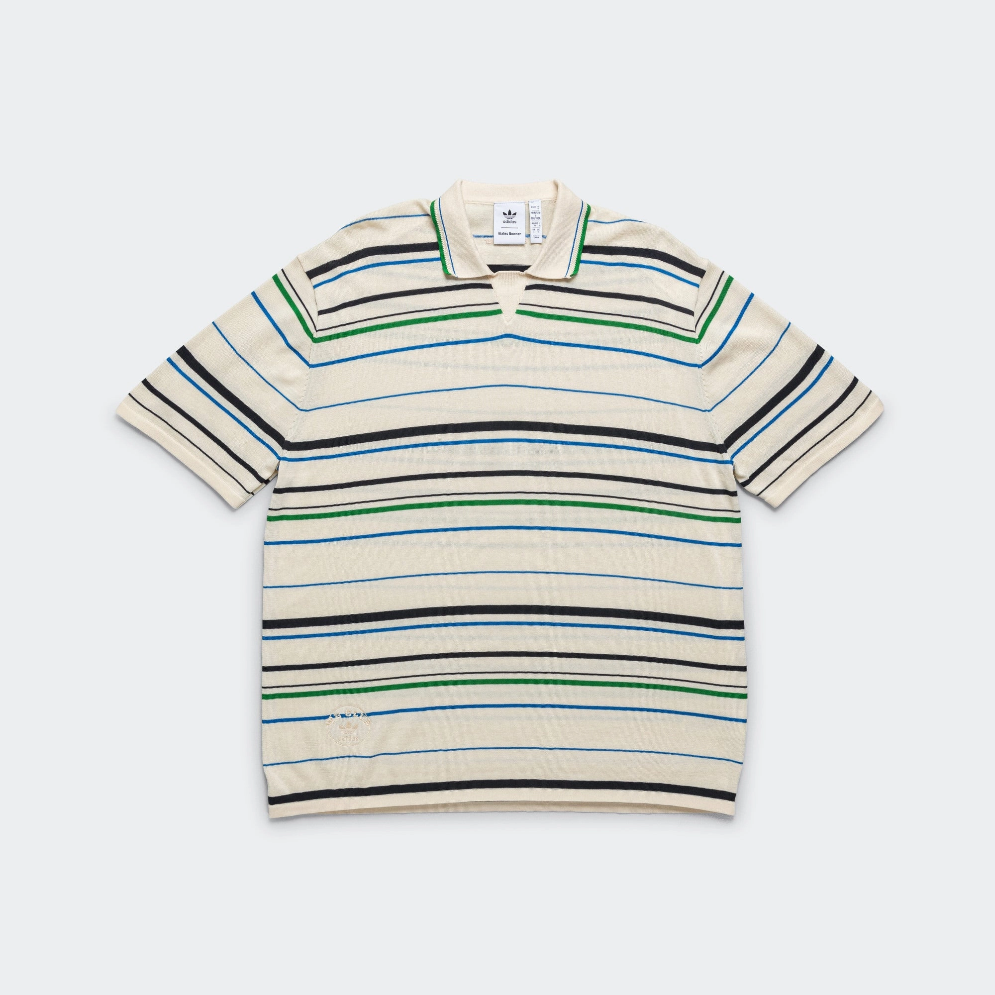 Knit Polo x Wales Bonner - Wonder White/Green-Bluebird new collection lehenga new arrival nike sandals for men