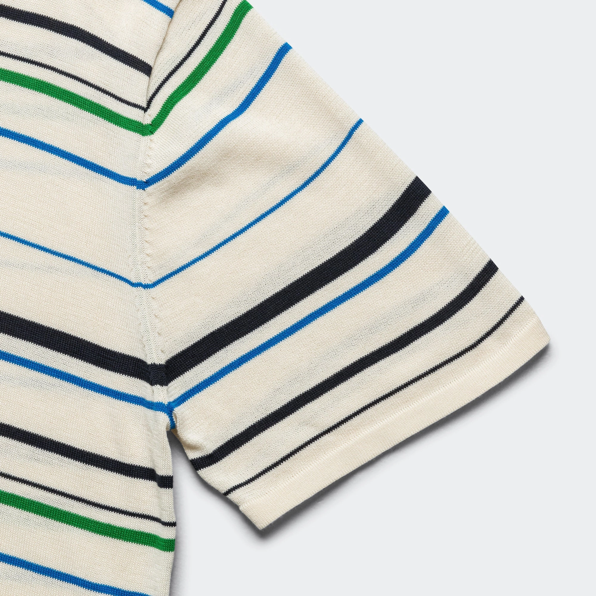 Knit Polo x Wales Bonner - Wonder White/Green-Bluebird new collection lehenga