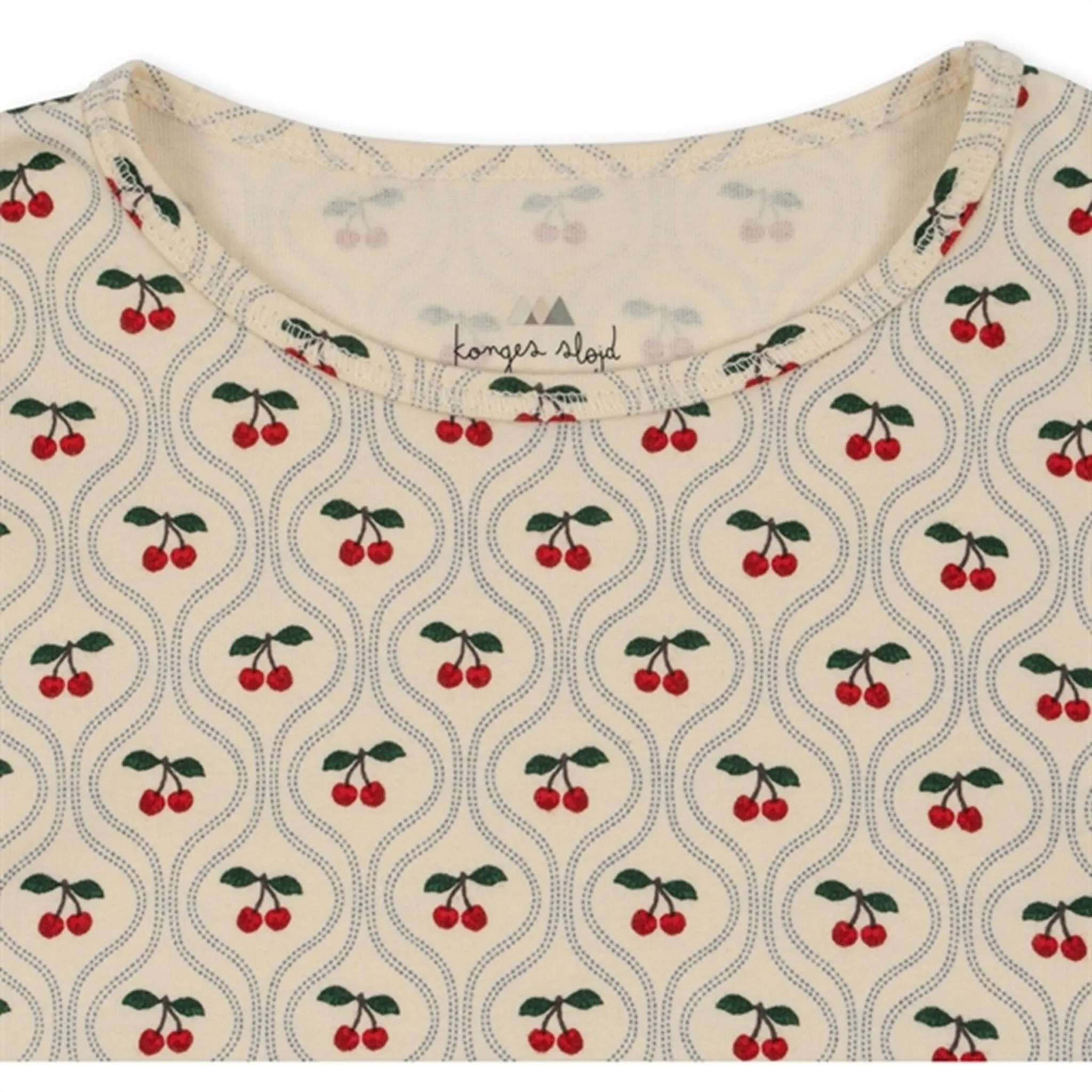 Konges Sljd Cherry Motif 2-pack Lin Frill Set Pleat