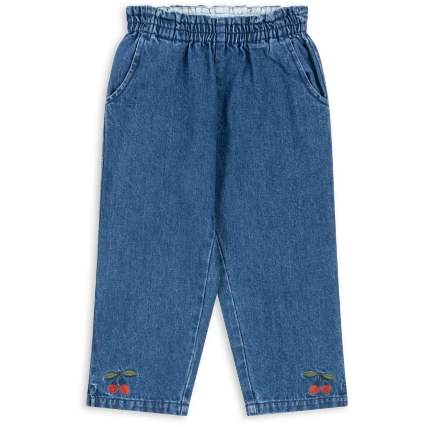 Konges Sljd Denim Blue Magot Frill Pants Gots Lace Chic