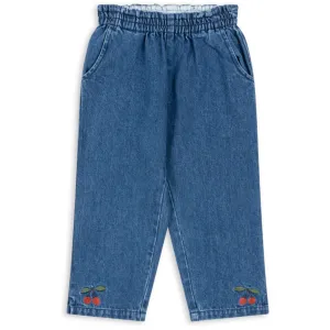 Konges Sljd Denim Blue Magot Frill Pants Gots Lace Chic