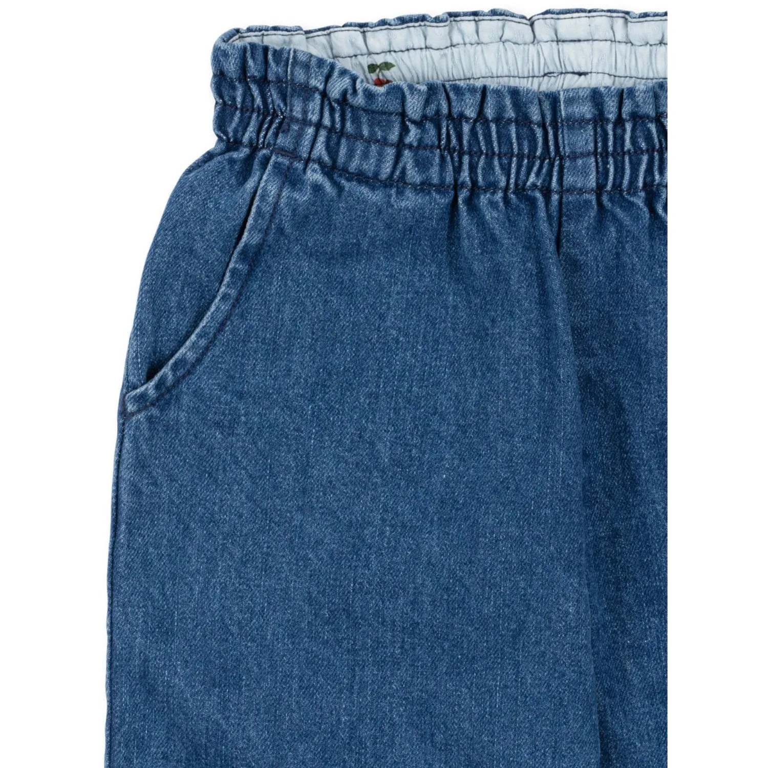 Konges Sljd Denim Blue Magot Frill Pants Gots Lace