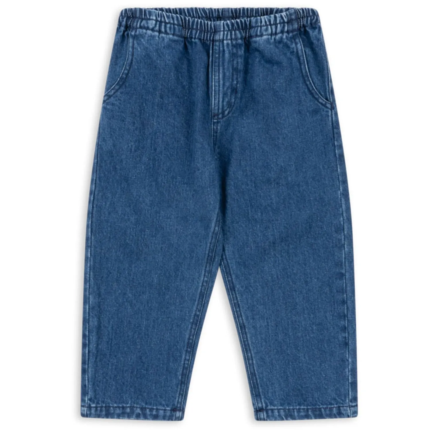 Konges Sljd Denim Blue Magot Pants Gots Woven Layered
