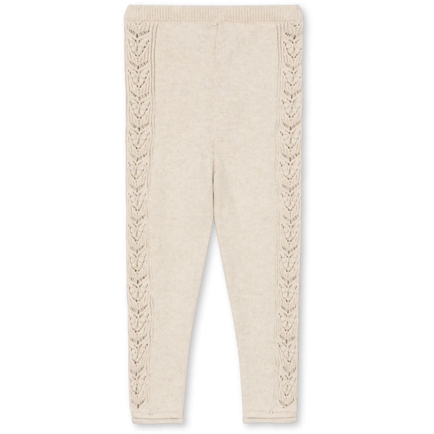 Konges Sljd Off White Melange Cabby Knit Pants Linen