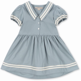 Konges Sljd Ashley Blue Celebration Allie Sailor Dress GOTS Pattern Woven