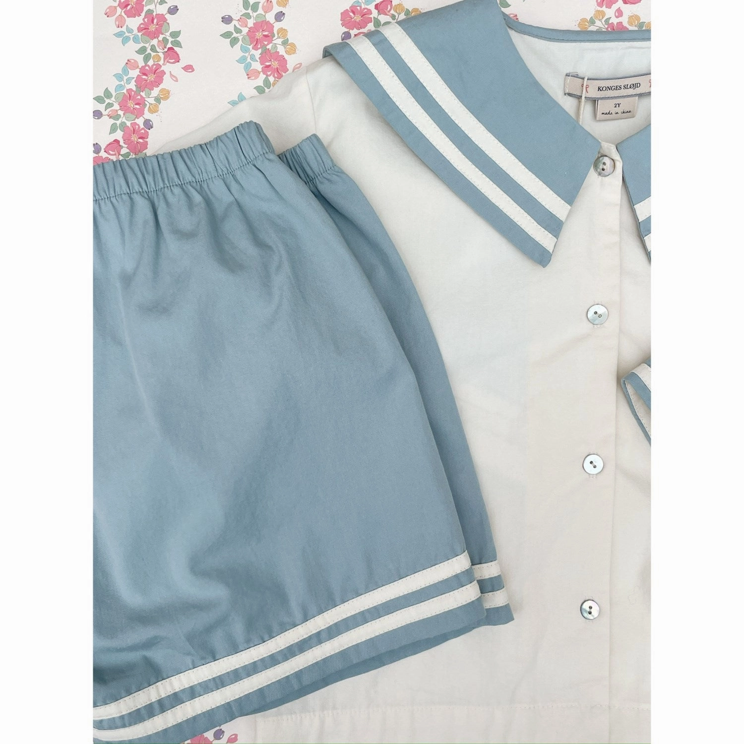 Konges Sljd Ashley Blue Celebration Sailor Shirt GOTS Nylon