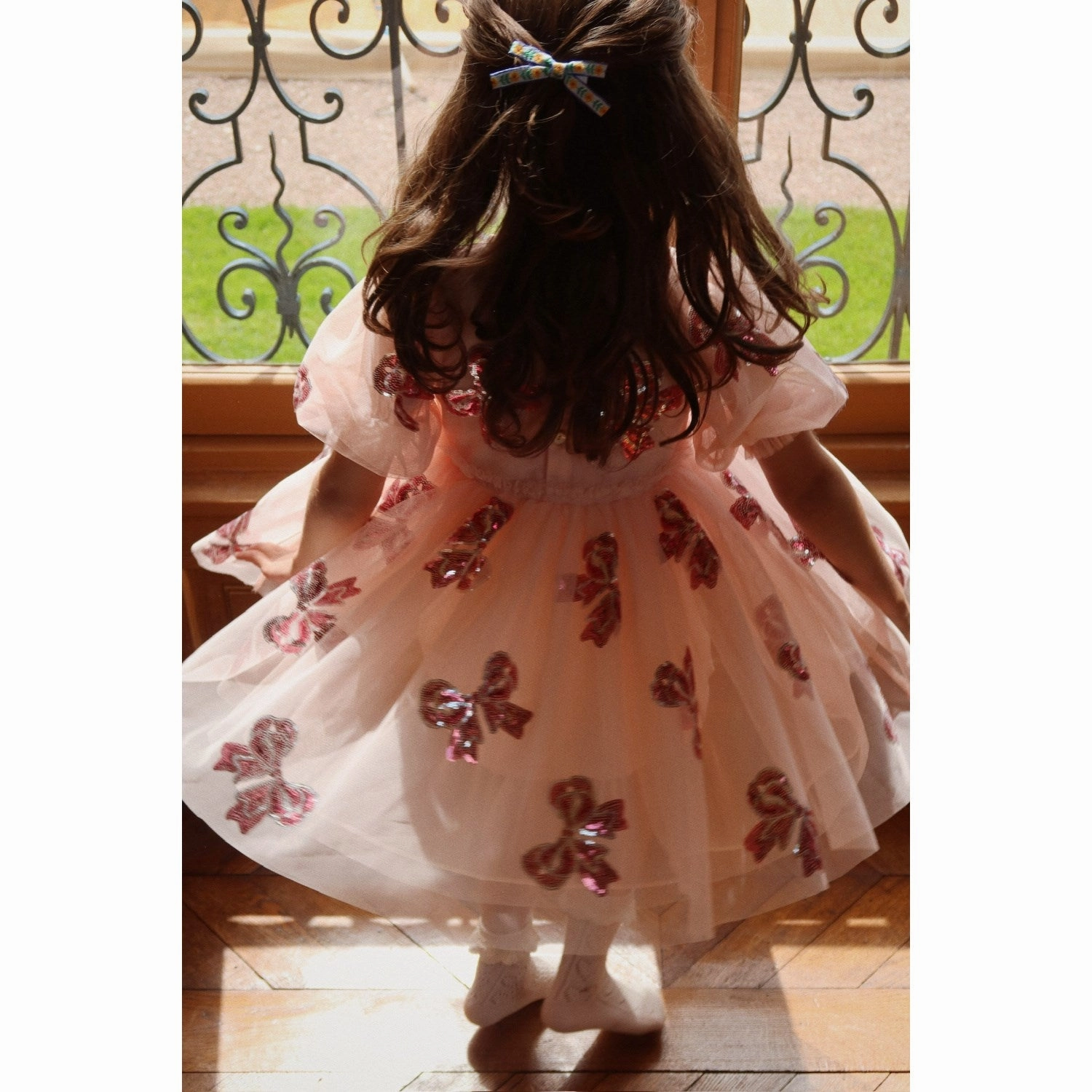 Konges Sljd Bella Bow Yvonne Sleeve Dress Velvet