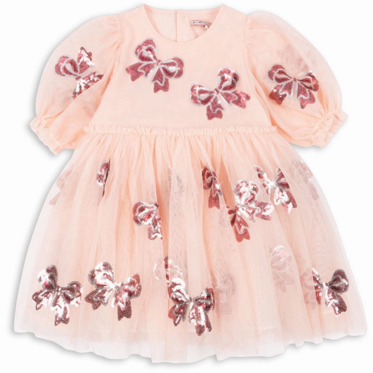 Konges Sljd Bella Bow Yvonne Sleeve Dress Velvet Pattern