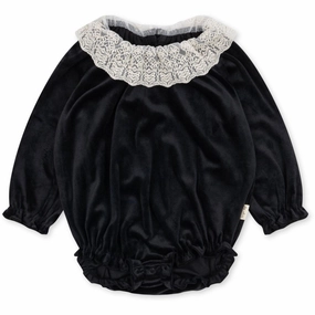 Konges Sljd Black Venola Romper Grs Style Ruffle