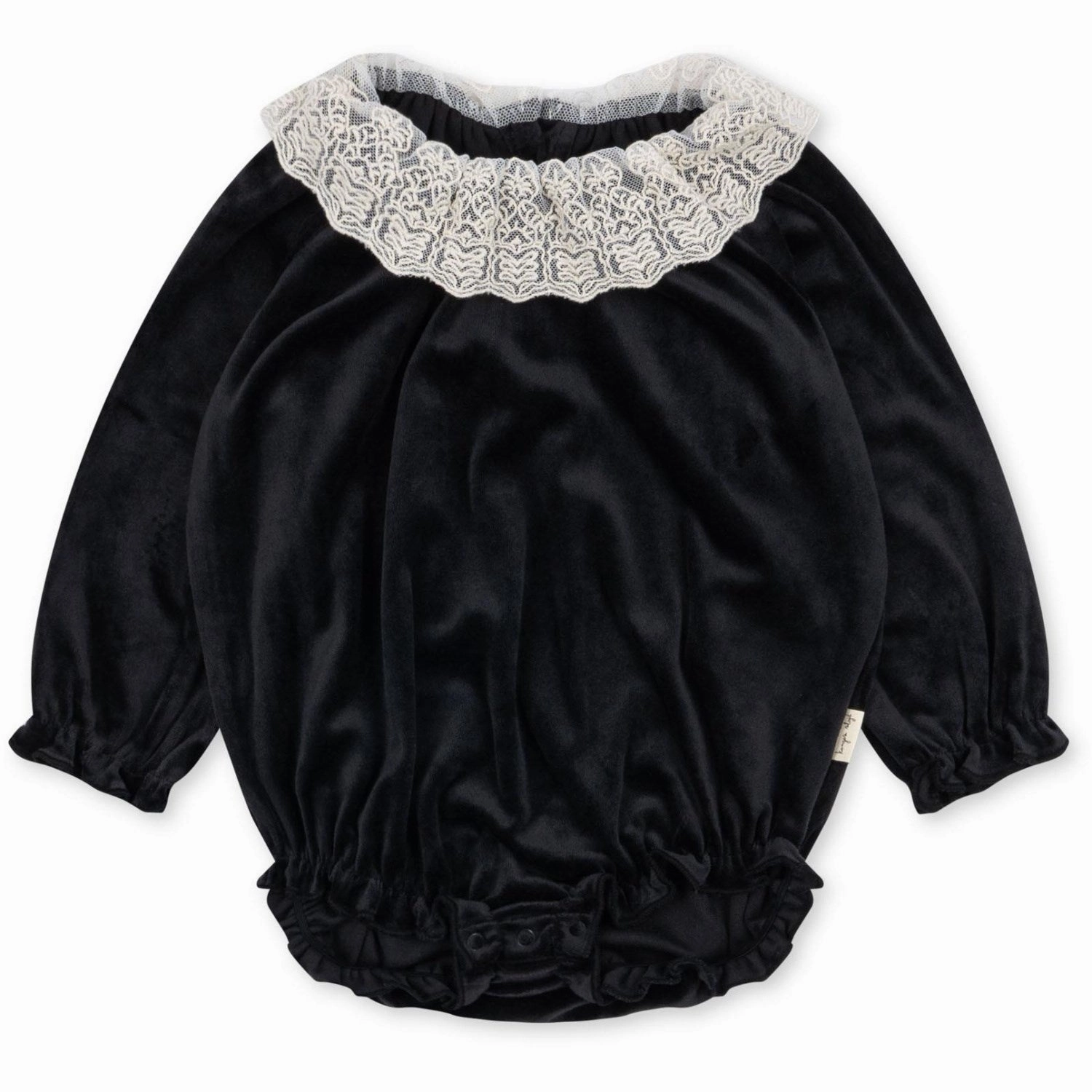 Konges Sljd Black Venola Romper Grs Style Ruffle