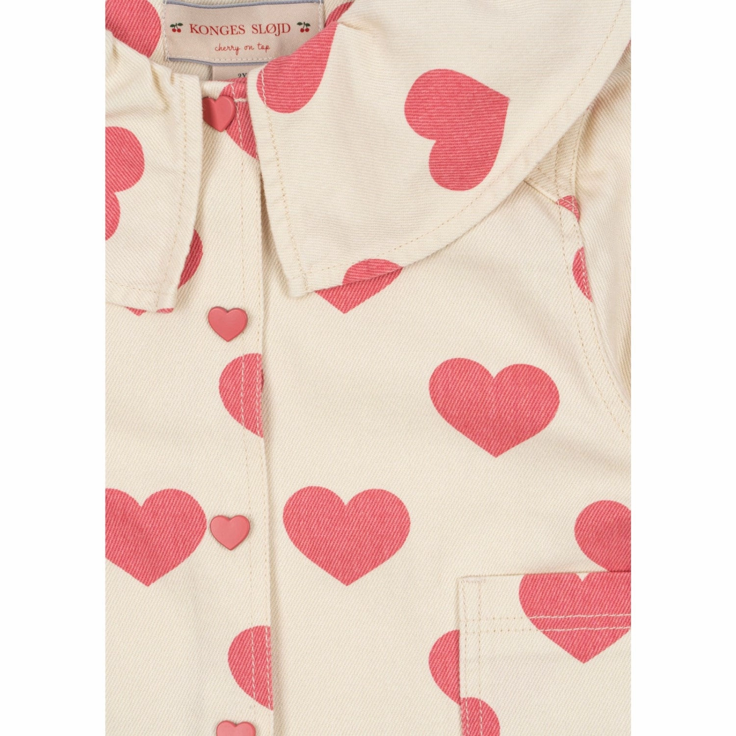 Konges Sljd Bon Coeur Pink Magot Collar Jacket GOTS Fashionable