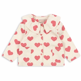 Konges Sljd Bon Coeur Pink Magot Collar Jacket GOTS Fashionable Luxury