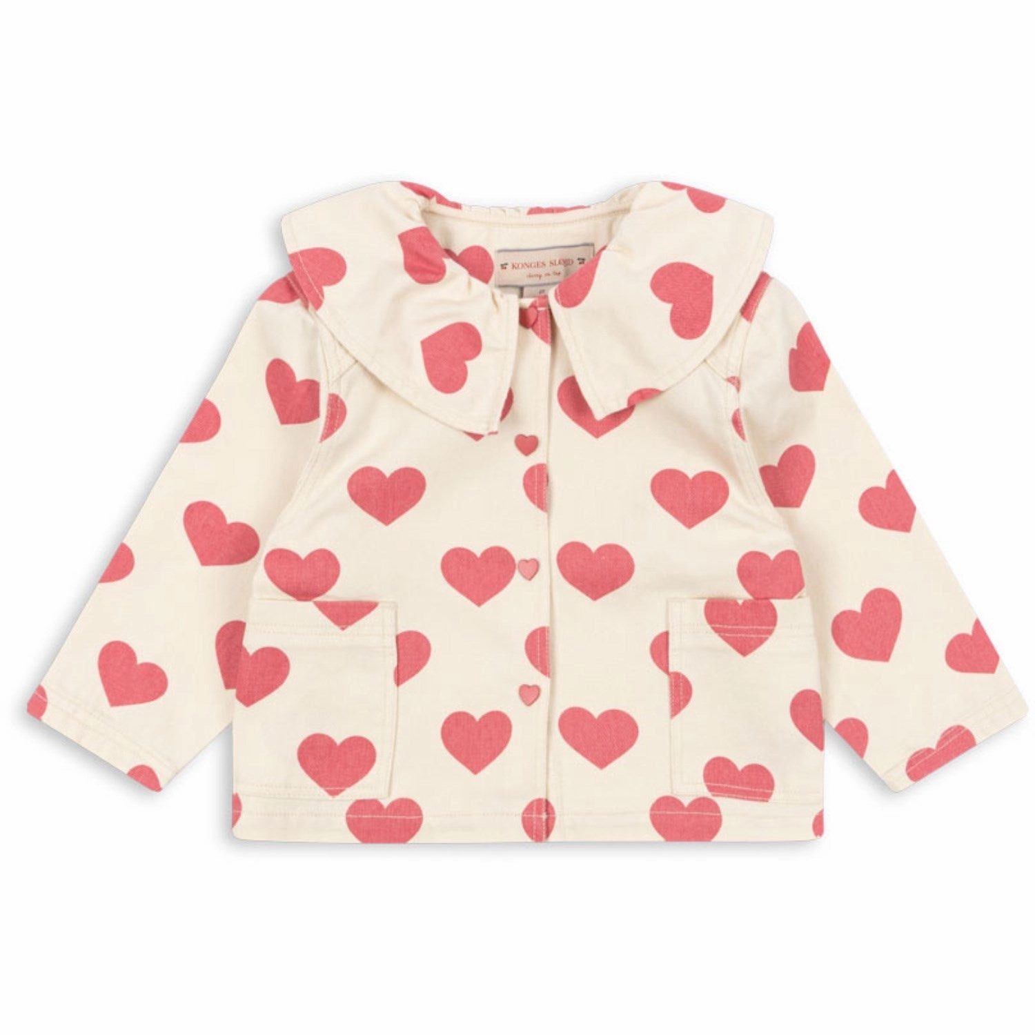 Konges Sljd Bon Coeur Pink Magot Collar Jacket GOTS Fashionable Luxury