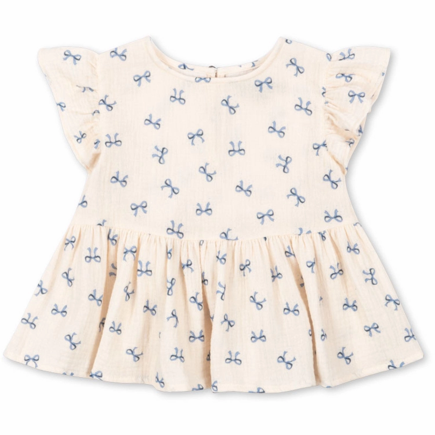 Konges Sljd Bow Bleu Coco Top Gots Waterproof Fabric