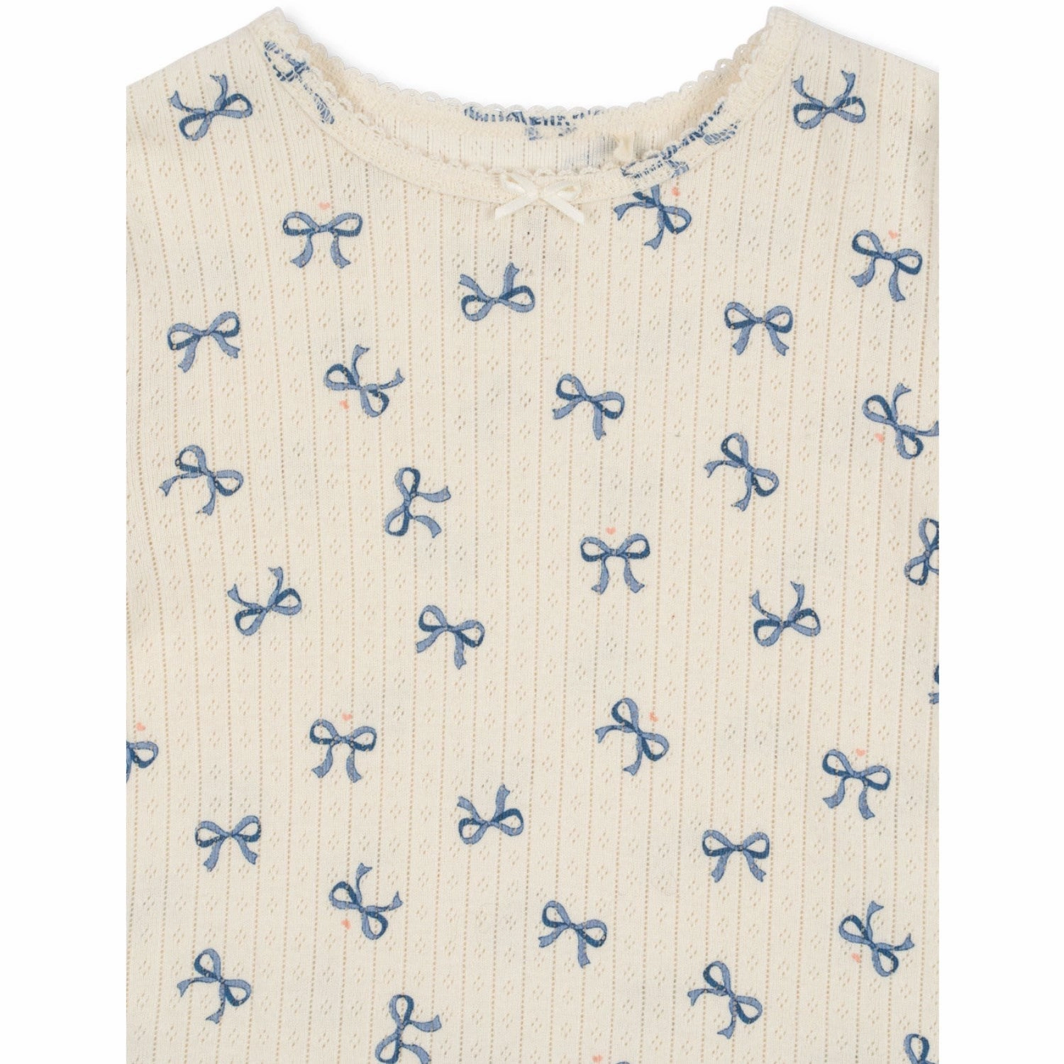 Konges Sljd Bow Bleu Minnie Blouse Gots Durable