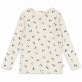 Konges Sljd Bow Bleu Minnie Blouse Gots Durable Distinctive
