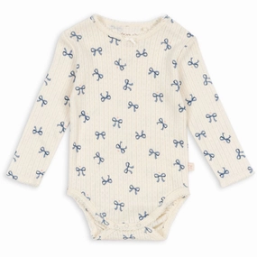 Konges Sljd Bow Bleu Minnie Bodysuit Ls Gots Premium Color