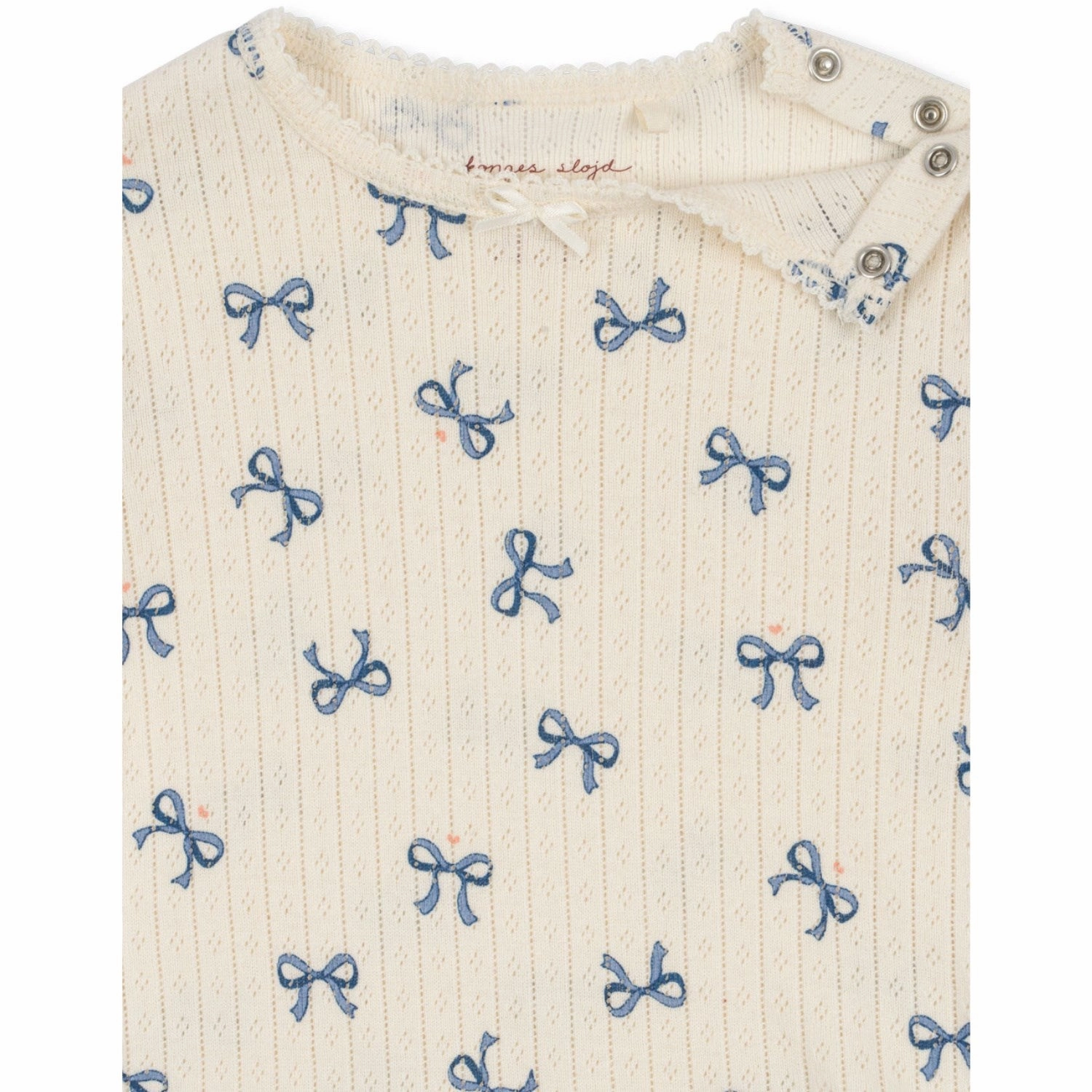 Konges Sljd Bow Bleu Minnie Bodysuit Ls Gots Premium