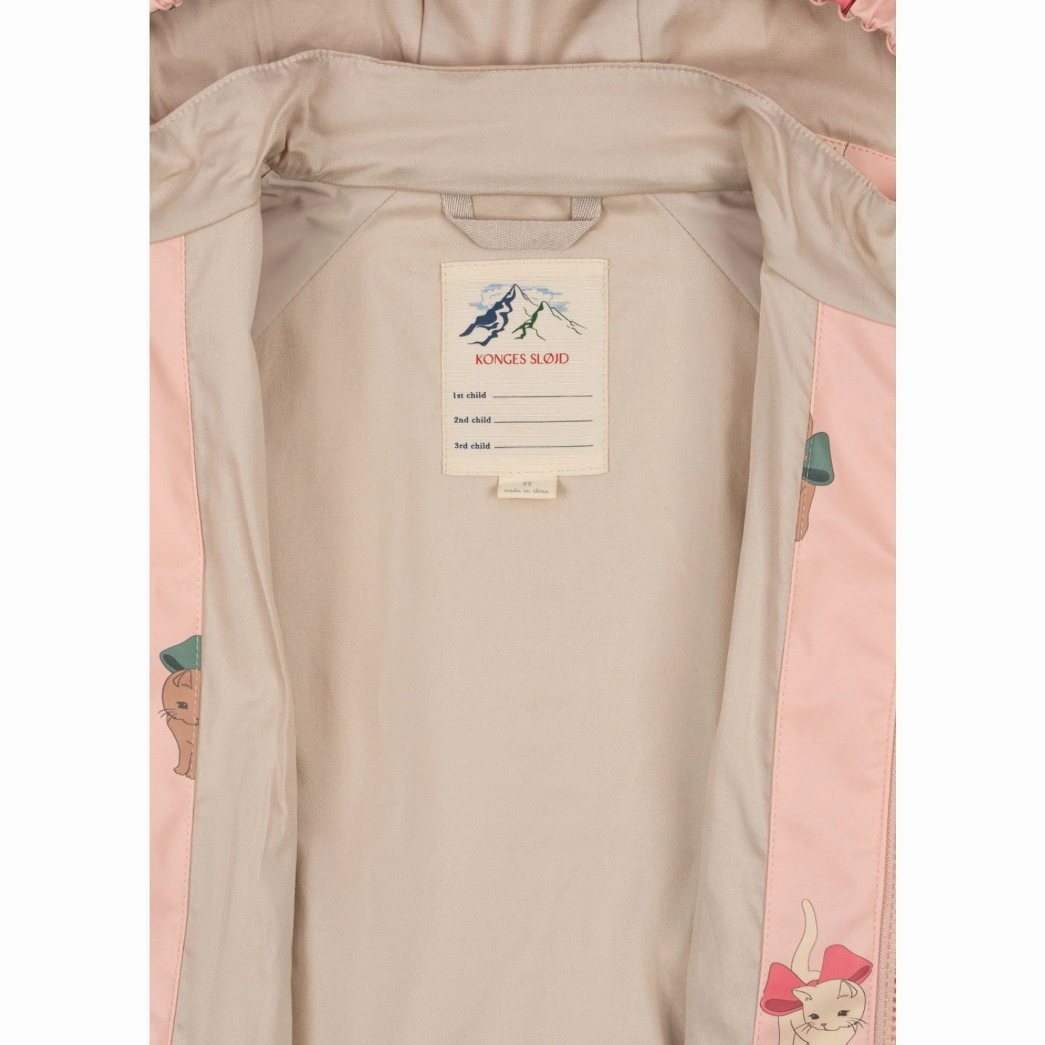 Konges Sljd Bow Kitty Pink Rainy Palme Set Girl Pleat