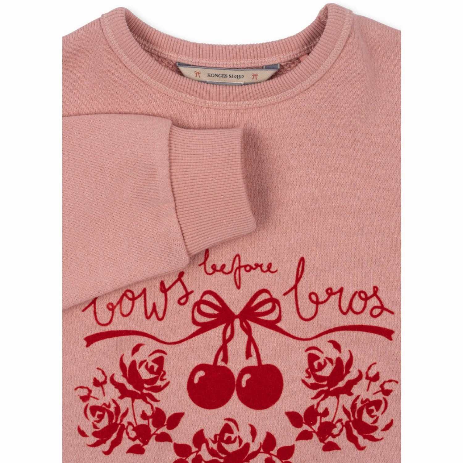 Konges Sljd Bow Rose Loupy Lou Crewneck Gots Velvet