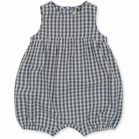 Konges Sljd Captains Blue Check Kim Romper Unique Iconic