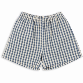 Konges Sljd Captains Blue Check Kim Shorts Gots Chic Elegant