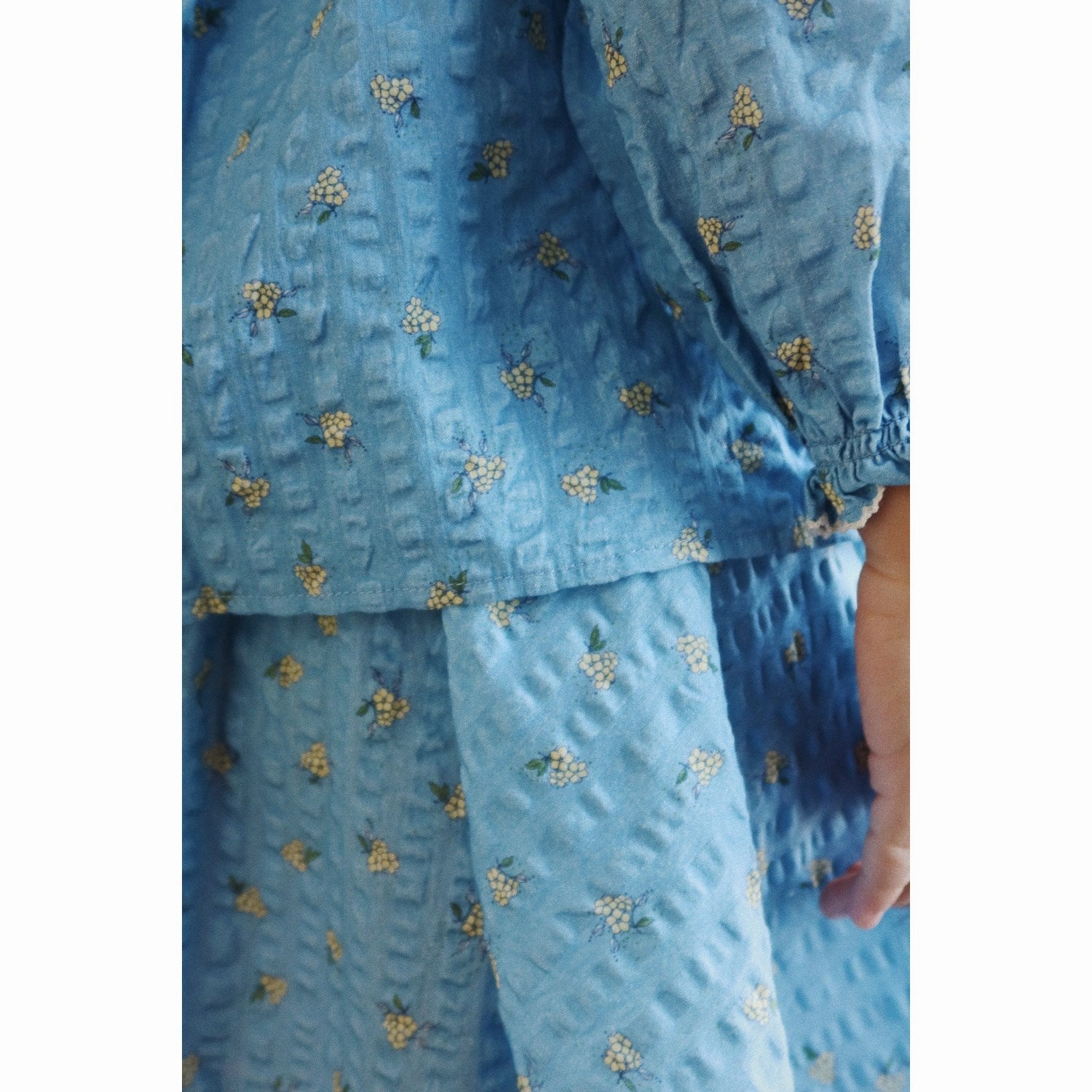Konges Sljd Carlie Blue Kim Frill Blouse Gots Polished