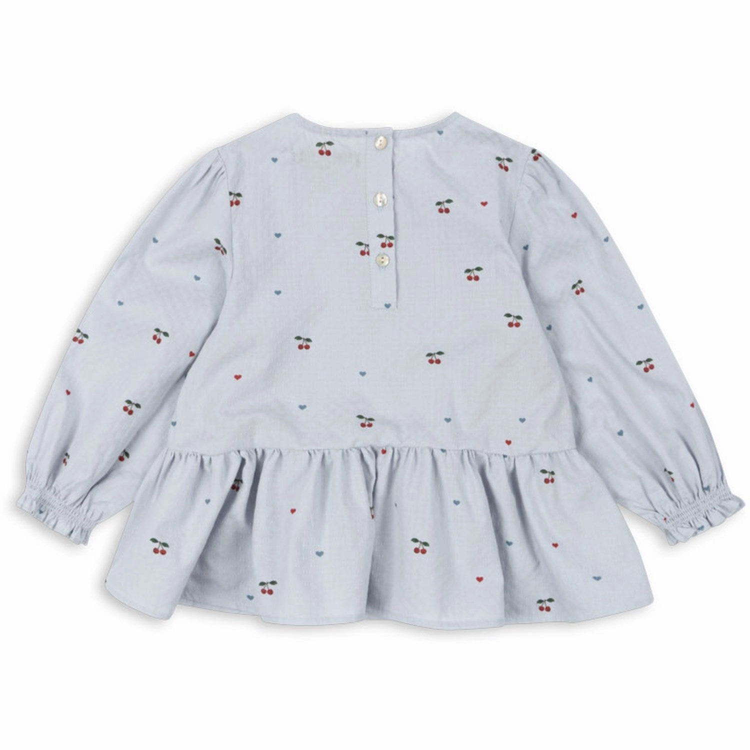 Konges Sljd Cherry Blue Coeur Evia Blouse Gots Ethereal