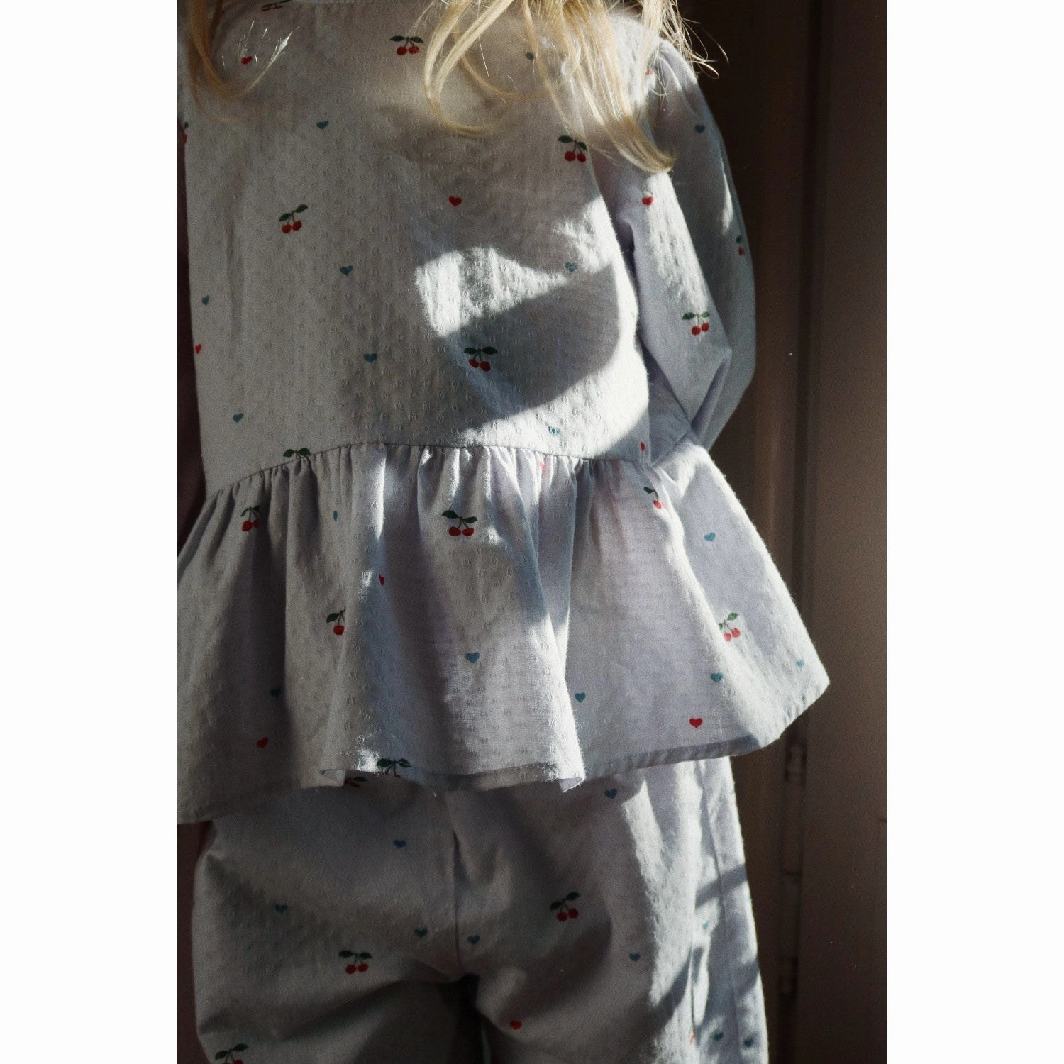 Konges Sljd Cherry Blue Coeur Evia Blouse Gots Ethereal