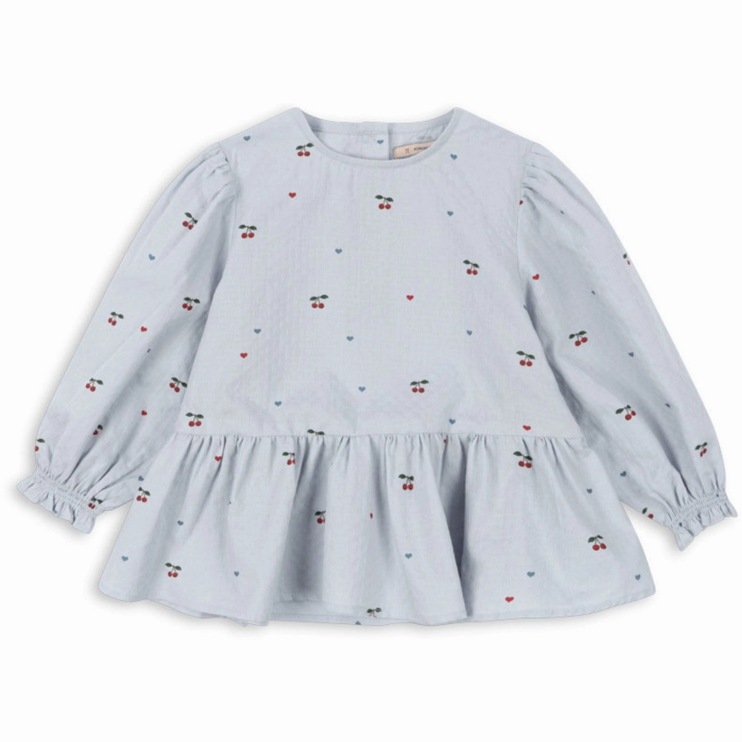 Konges Sljd Cherry Blue Coeur Evia Blouse Gots Ethereal Fleece