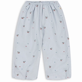 Konges Sljd Cherry Blue Coeur Evia Pants Gots Wool High-quality