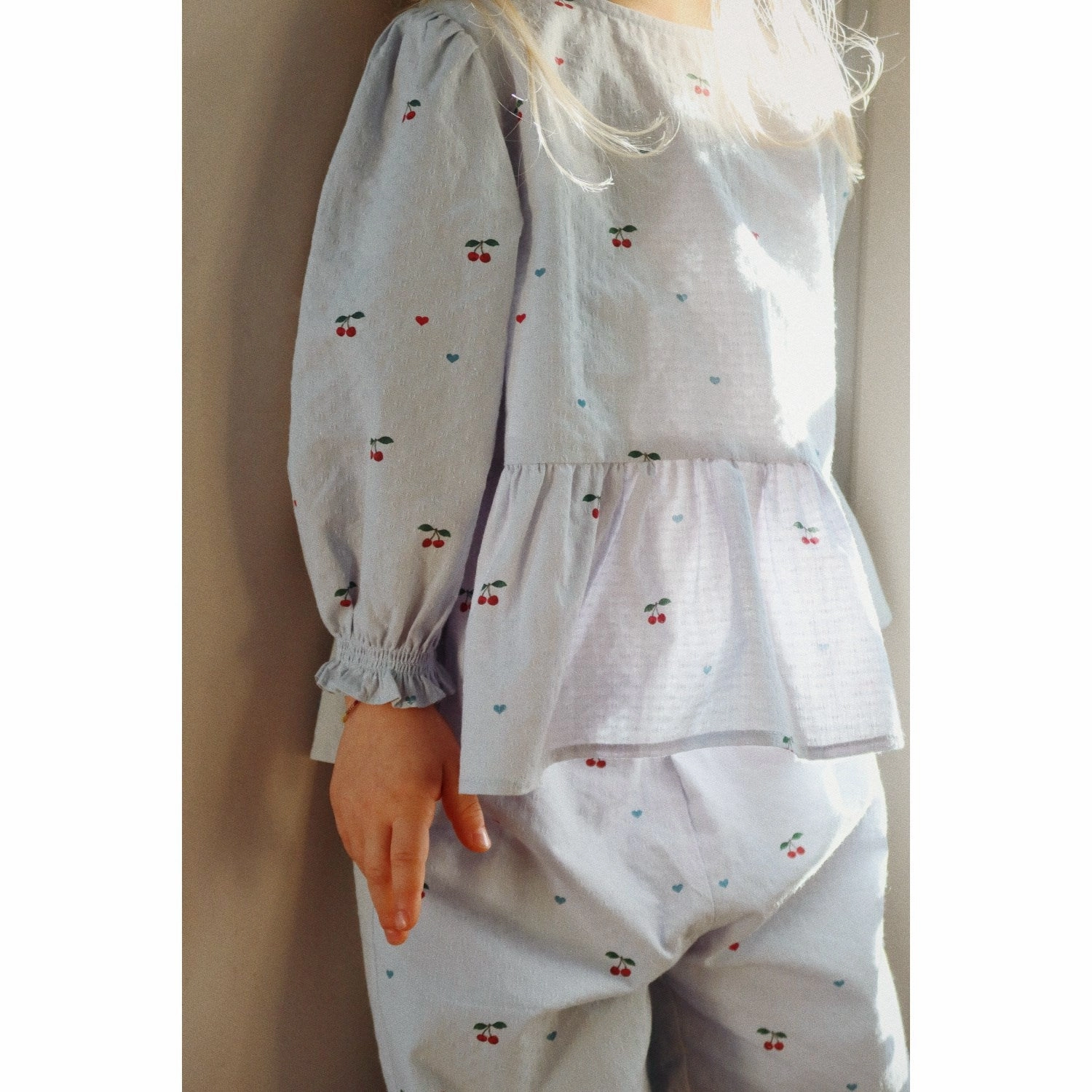 Konges Sljd Cherry Blue Coeur Evia Pants Gots Wool